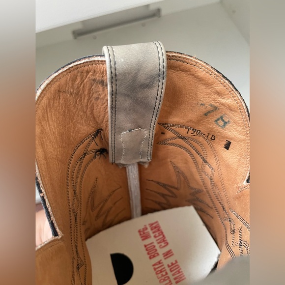 NWT Alberta Boot Company Gray Cowboy Western Boots Women Size 8 US - Picture 5 of 8